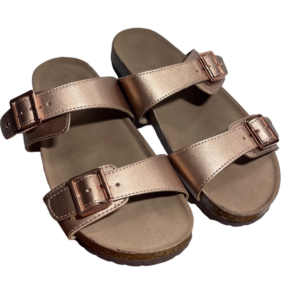 Torrid double strap slide on sandals women’s size 9